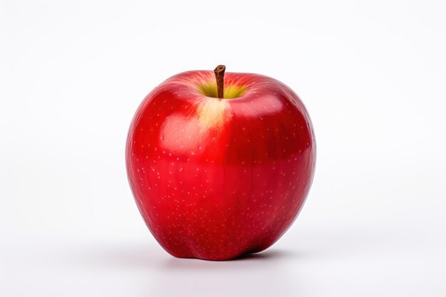 Une seule pomme isolée sur un fond blanc