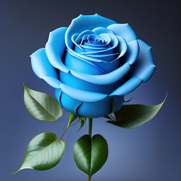 Une seule rose bleue