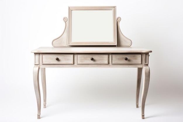 une seule table Vanity isolée sur fond blanc