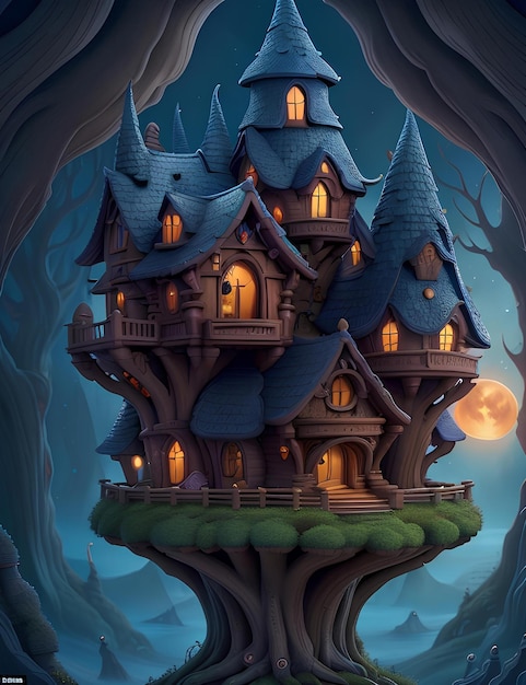 seulement des maisons roses maison d'Halloweenbelle