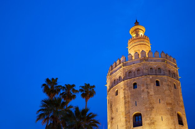 Séville torre del Oro sunset Séville