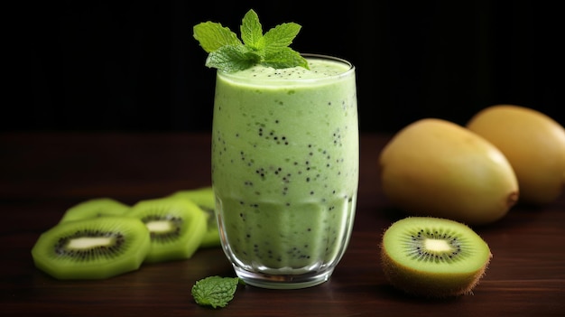 Shake rafraîchissant au kiwi et au concombre