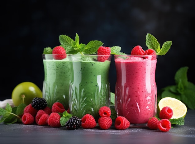 Shakes colorés aux fruits