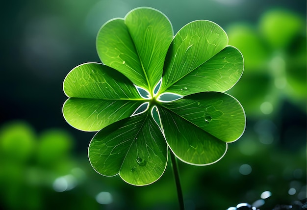 Shamrocks nature fond flou