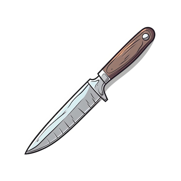 Sharp couteau de cuisine outil dessin animé carré Illustration