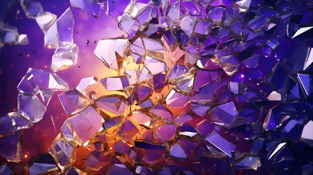 Shattered Reflections Gradient Meshesa de violet