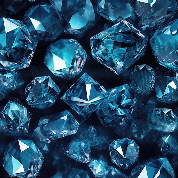 Shine Diamond Macro Belle Texture Carrelage Arrière Plan Transparent Generative AI