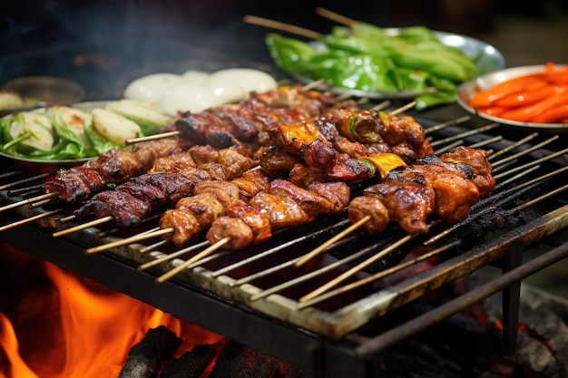 Shish kebab sur le barbecue