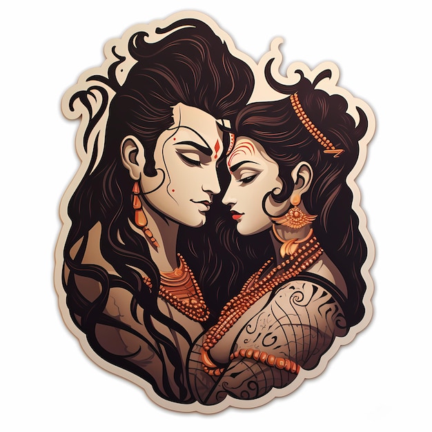 Photo shivshakti dieu shiva et la déesse parvati