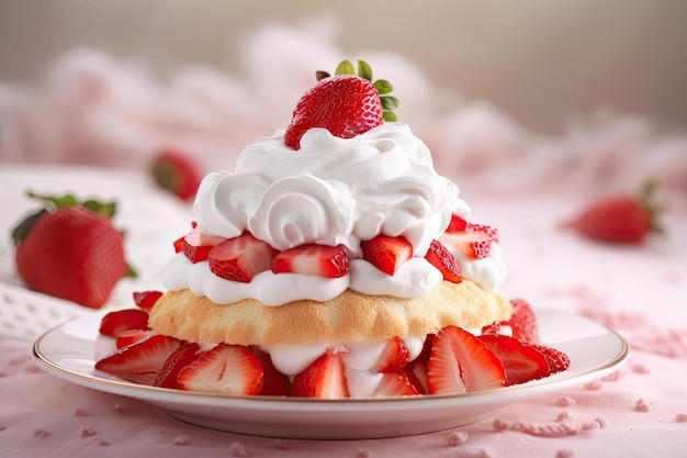 Shortcake estival aux fraises