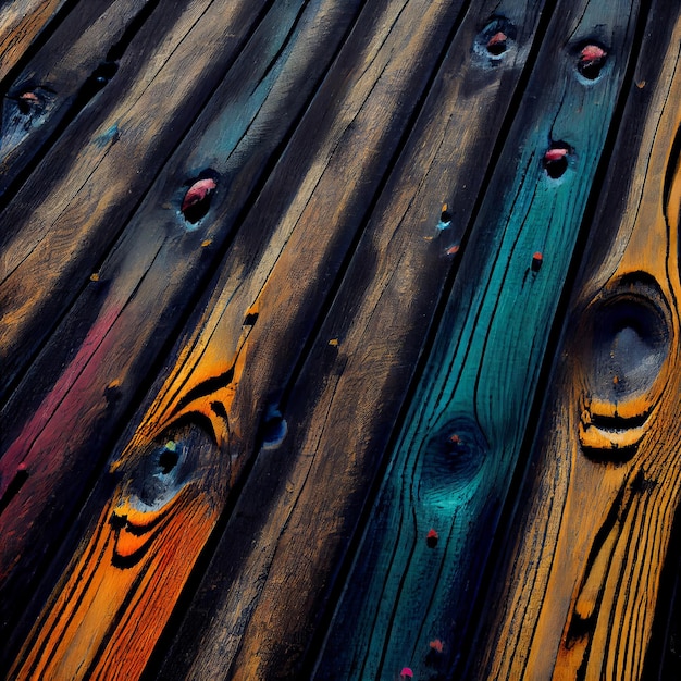 Shou sugi ban abstrait de la surface du bois
