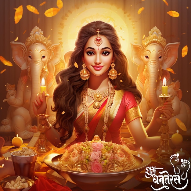 Shubh Dhanteras Happy Dhanteras souhaite une bannière de médias sociaux Dhanteras Fond de Dhanteras