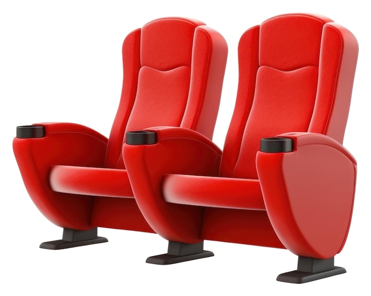 Photo siège de fauteuil png fond rouge blanc