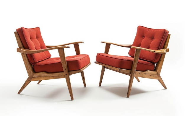Des sièges rétro-inspirés, des chaises modernes du milieu du siècle isolées sur un fond transparent