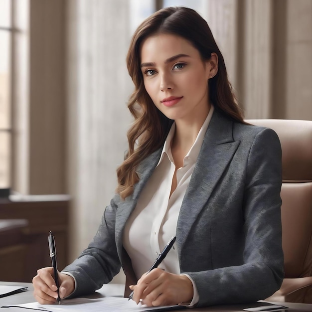 Signature des femmes d'affaires sur le document