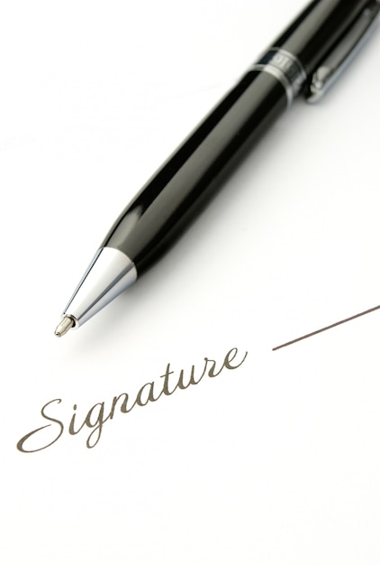 La signature et le stylo