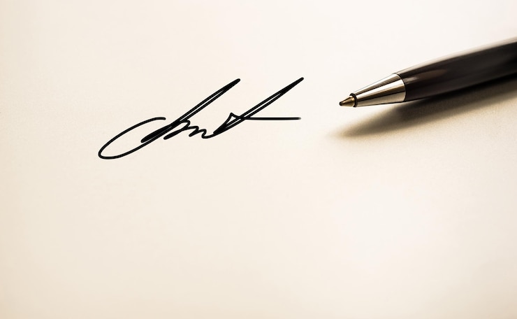 Photo signature et stylo
