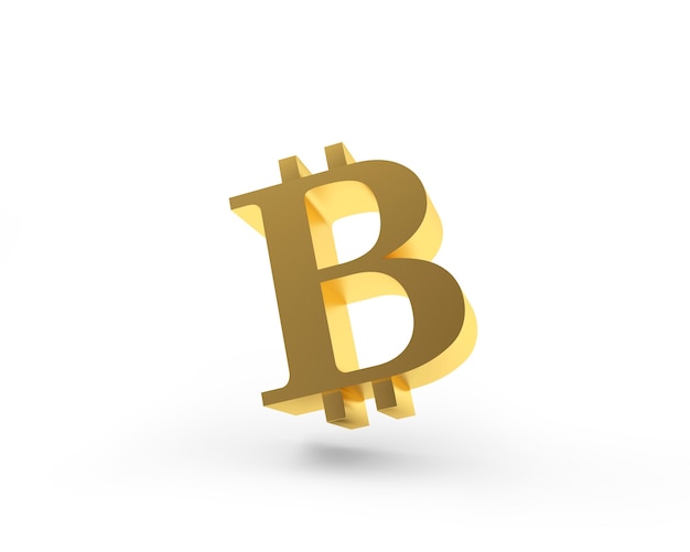 Signe de bitcoin d'or