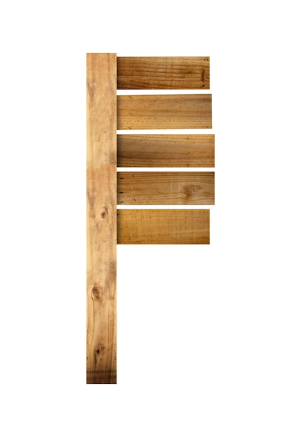 Signe bois isolé sur fond blanc, vide vieux panneau en bois pour la conception.