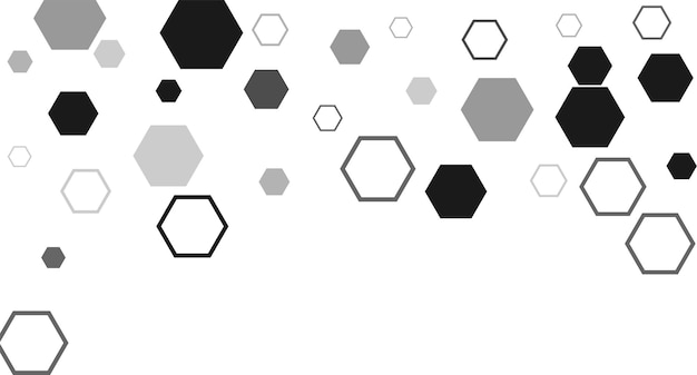 Signe de cellule ou icône de mosaïque de raster hexagonal à hexagone Gradation