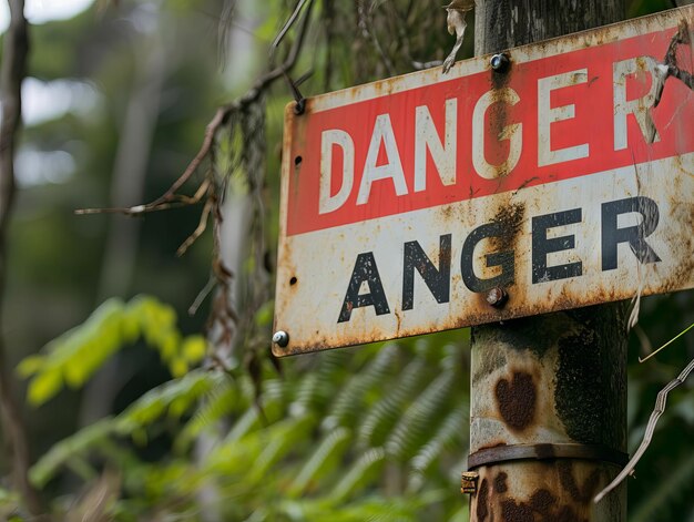 Photo signe de danger ou de colère