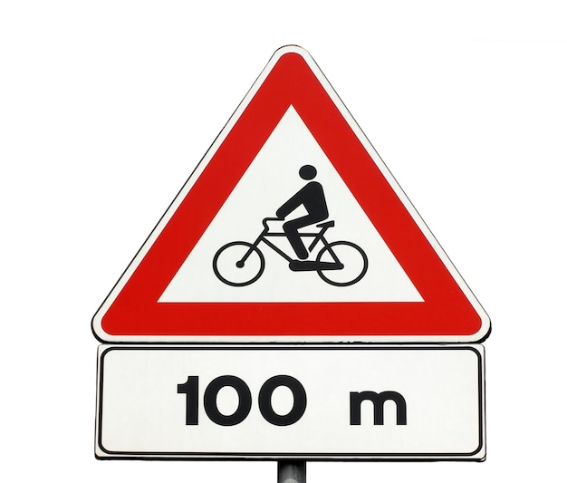 Signe de danger vélos