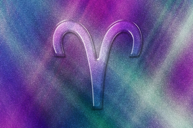 Signe du zodiaque Bélier, arrière-plan Astrologie Horoscope, Bélier, fond de motif coloré