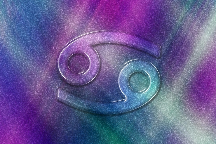 Photo signe du zodiaque cancer, arrière-plan astrologie horoscope, cancer, arrière-plan coloré