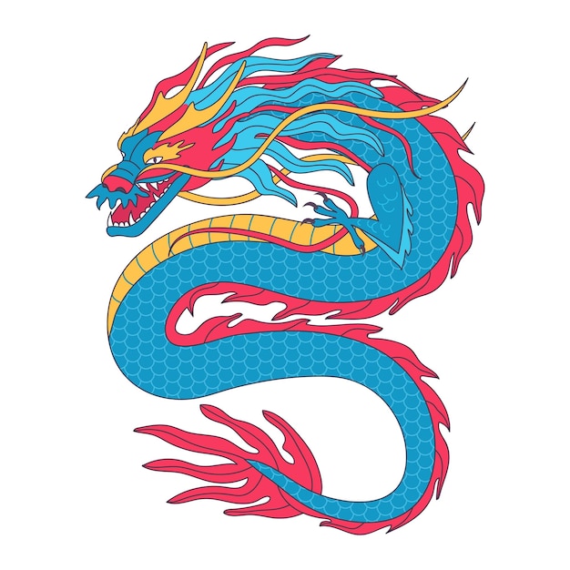 signe du zodiaque chinois dessiné à la main isolé sur fond blanc pour votre conception
