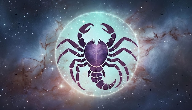 Le signe du zodiaque Scorpion L'arrière-plan de l'univers