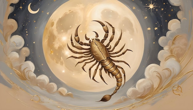 Photo signe du zodiaque scorpion un dessin d'un scorpion