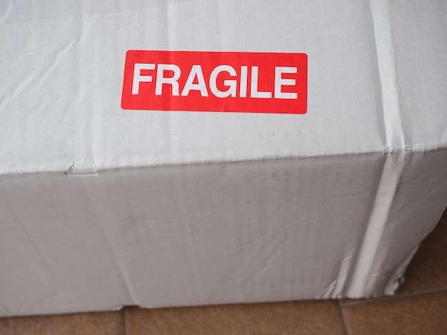 Signe d'étiquette fragile