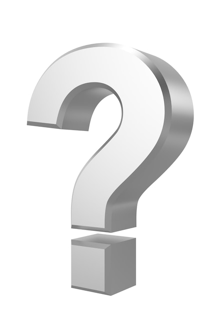 Signe de point d'interrogation Point d'interrogation 3D