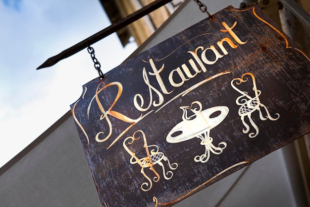 Signe d'un restaurant