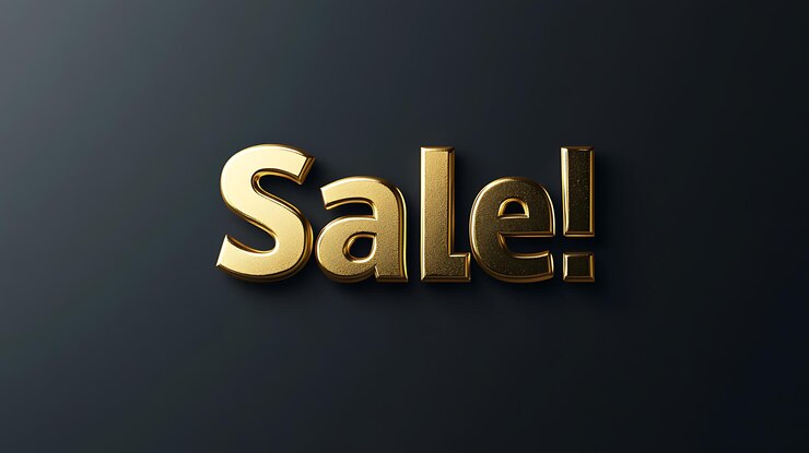 Photo signe de vente en or généré par l'ia