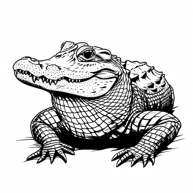 La silhouette de l'alligator américain