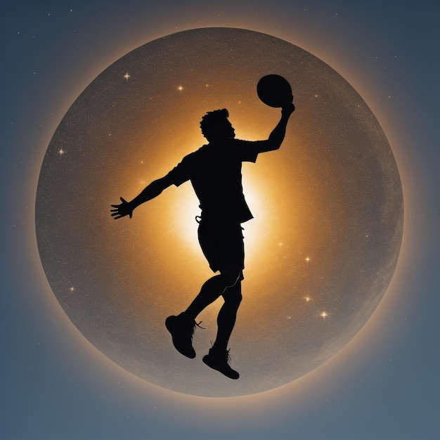 Photo silhouette de basket-ball