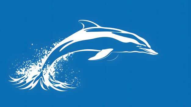 La silhouette captivante d'un dauphin sautant hors de l'eau