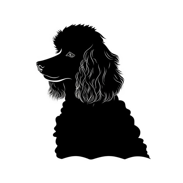 Photo une silhouette de chien