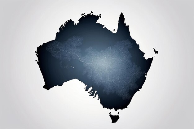 la silhouette du continent australien