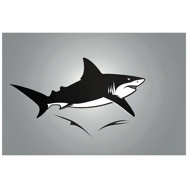 Photo la silhouette du requin, l'image de conception de l'icône du logo