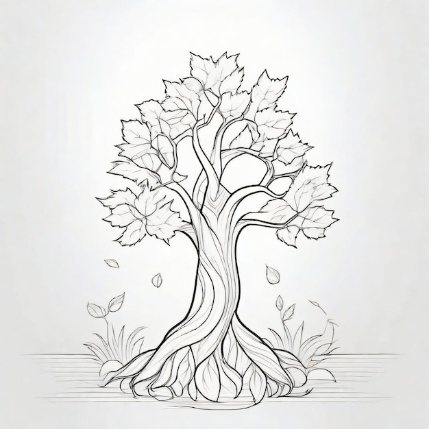 Silhouette de famille arbre design plat