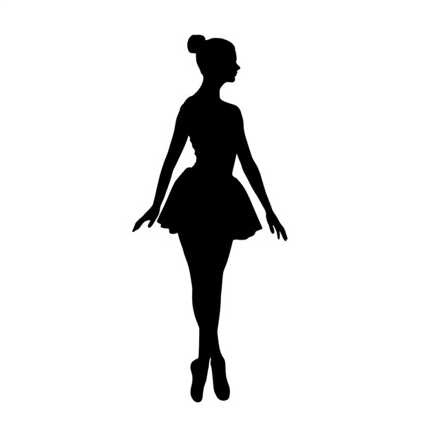 silhouette d'une femme en robe et chapeau marchant génératif ai