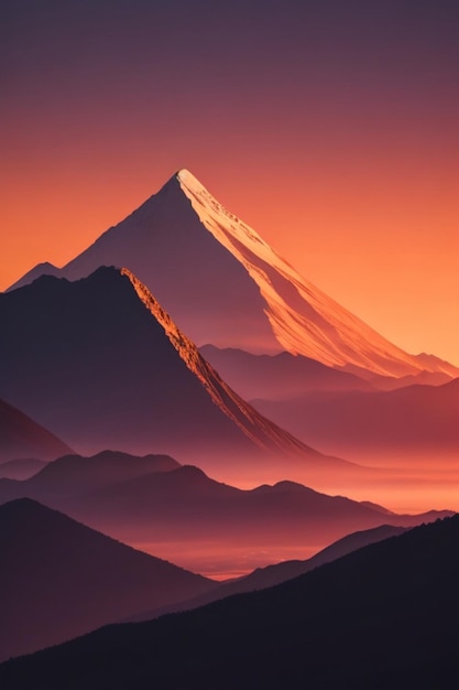 silhouette de fond de montagne