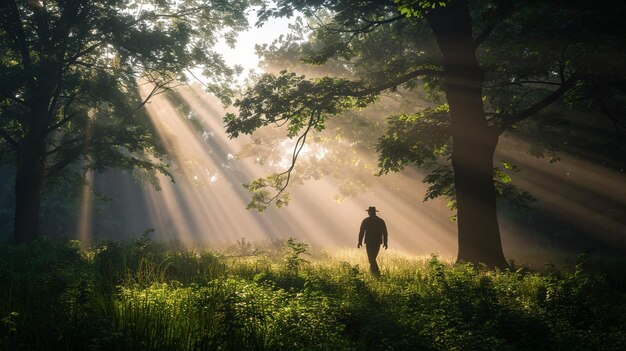 silhouette de forêt