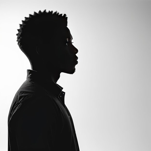 Photo silhouette d'un groupe de personnes isolées sur un fond blanc