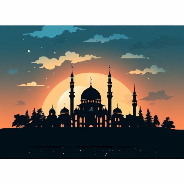 silhouette mosquée