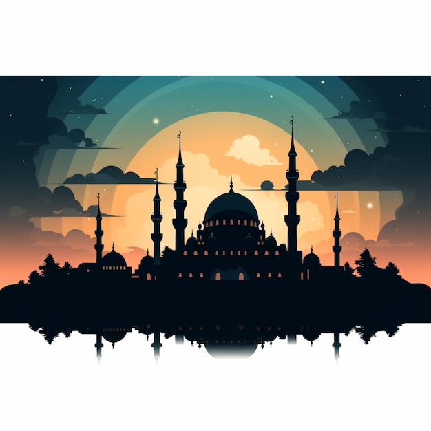 silhouette mosquée