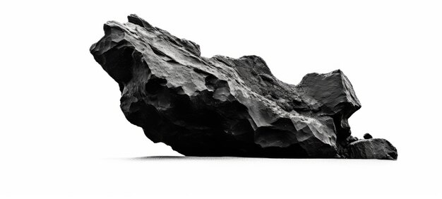 silhouette noire de photographie rock isolée sur fond transparent