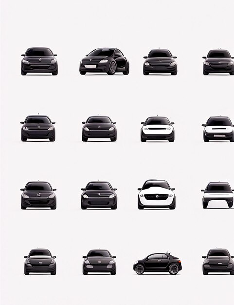 silhouettes fantastiques de voitures générateur par AI